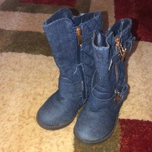 Kids denim boots